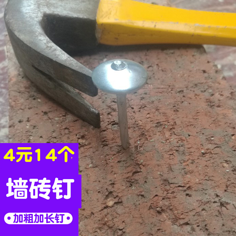 Anti-mosquito door curtain screen curtain accessories Cement wall red brick wall special cement nails Blank wall large head steel nails Brick nails