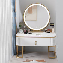 Floating window dressing table with lights Nordic Net red small apartment tatami balcony dressing table floating window storage cabinet makeup table