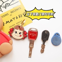 Key head cover silicone anti-theft door key handle household Daily key chain pendant cartoon cute protective cover