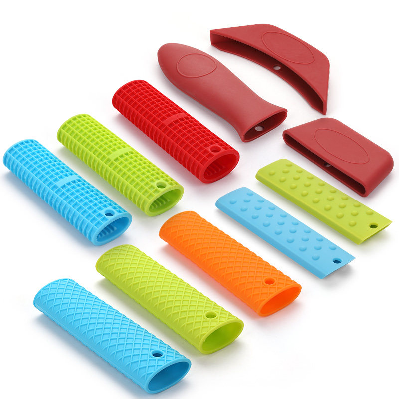 Kitchen Silicone Pan Handle set cast-iron pan handle Home insulation cover pan handle High temperature resistant thickened