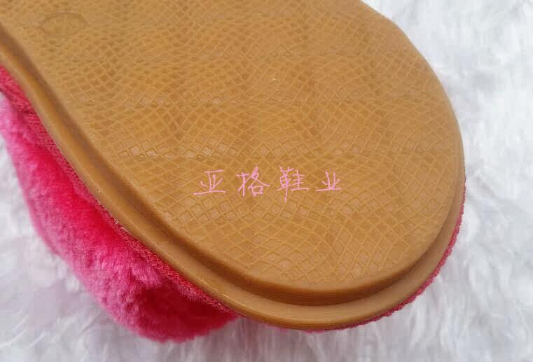 Pantoufles enfants en suède pour hiver - semelle caoutchouc - Ref 1017710 Image 36