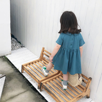 Female childrens clothing Summer 2020 new Korean version of the baby princess skirt doll collar foreign style childrens dress