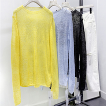 Super beautiful self-retention mq micro perspective mohair sweater macqnf sexy thin all-match base shirt 77239