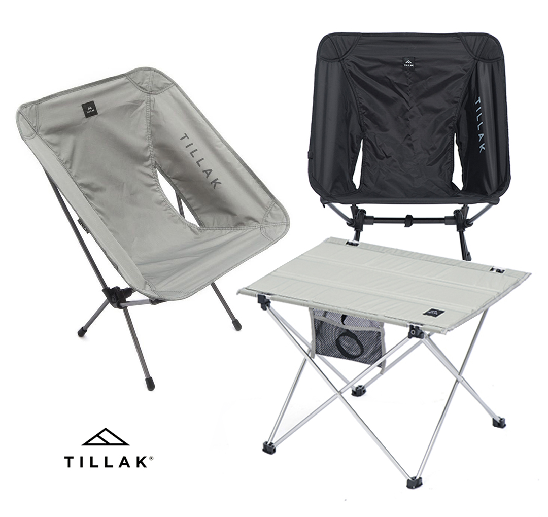 (Concrete Jungle)Tillak outdoor camping folding chair Moon chair Folding Table Tear-proof section