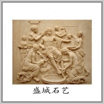 Sandstone sculpture character relief mural screen FRP sculpture Foot washing city hotel villa club KTV decoration