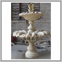 Sandstone fountain Arowana waterscape fountain sculpture Sandstone European-style relief mural Sandstone FRP fountain sculpture