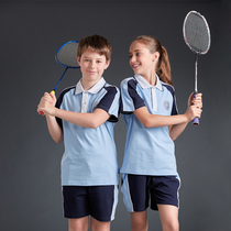 Shenzhen Mingde School uniform Primary school mens and womens summer sports clothes Short-sleeved T-shirt sports shorts Zongyue school uniform
