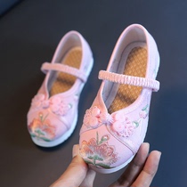 Traditional cloth shoes breathable children embroidered shoes girls Hanfu shoes ancient Chinese style old Beijing cloth shoes scenic spot characteristic shoes