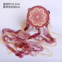 Childrens Hanfu Holding Drum Performance Beautiful Photo Ornaments with Lights Super Beautiful Ancient Dancing Toy Drum