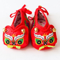Tiger head shoes baby 100 days old soft soled shoes baby tiger head cloth shoes pure hand cotton embroidery Breathable High quality
