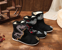Domineering Chinese Dragon mens boots cute Hanfu embroidered dragon exquisite embroidery high-end single boots every year doll shoes