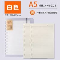 (Белый) горизонтальная линия A5 (1 копия+2 книги)
