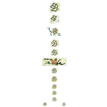 Japan-made JOCKOMO white rose mark Rose electric wood folk guitar fretboard sticker inlaid decorative sticker