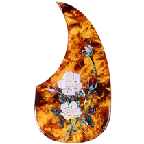 Pickguard de guitare PYLON japonais 41 pouces en forme de D goutte deau couleur coquille couleur fleur et oiseau guitare acoustique folk gratter déflecteur autocollant