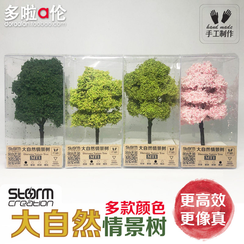 Model Tree Sand Pan Landscape Tree Model Military Simulation Scenario Vegetation Train Railway Construction Diy Garden Material