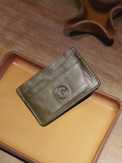 GROTTO Gele Classic Arrow Mark Genuine Leather Light Luxury Simple Multi-Card Card Pack Card Clip Men's and Women's Gifts