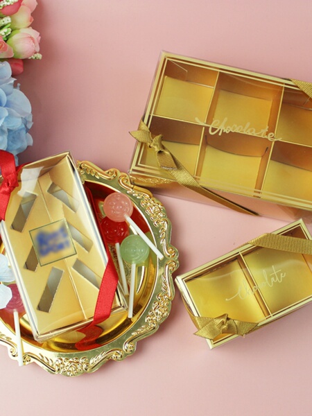 High-End Gift Box Candy Gift Box Candy Wedding Gift Box Wedding Favors Golden Candy Box
