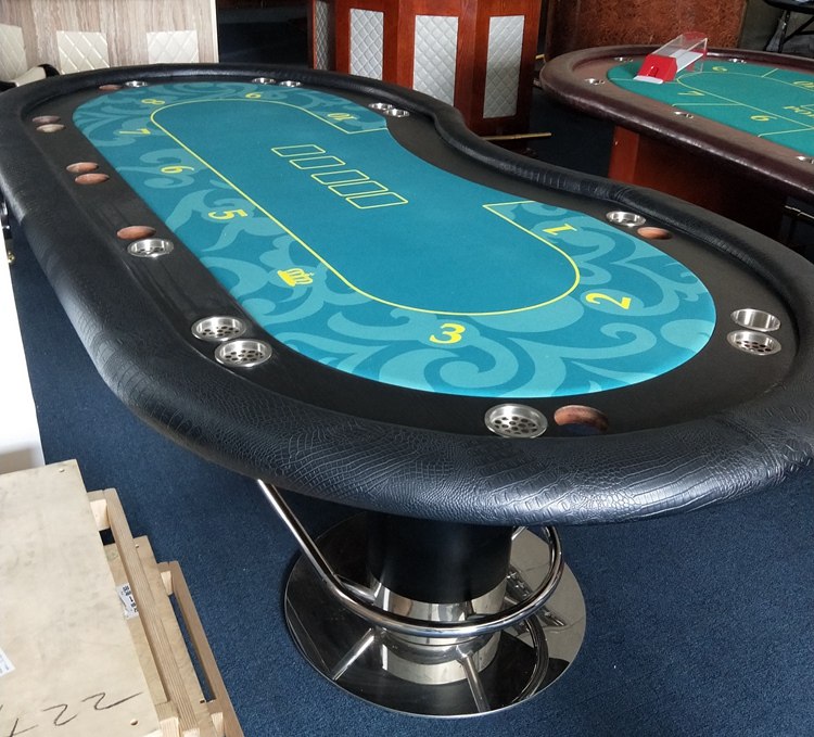 Bar foot Texas Poker Table Factory Direct Selling Cylindrical Foot Texas Table Club Specialized Poker Table