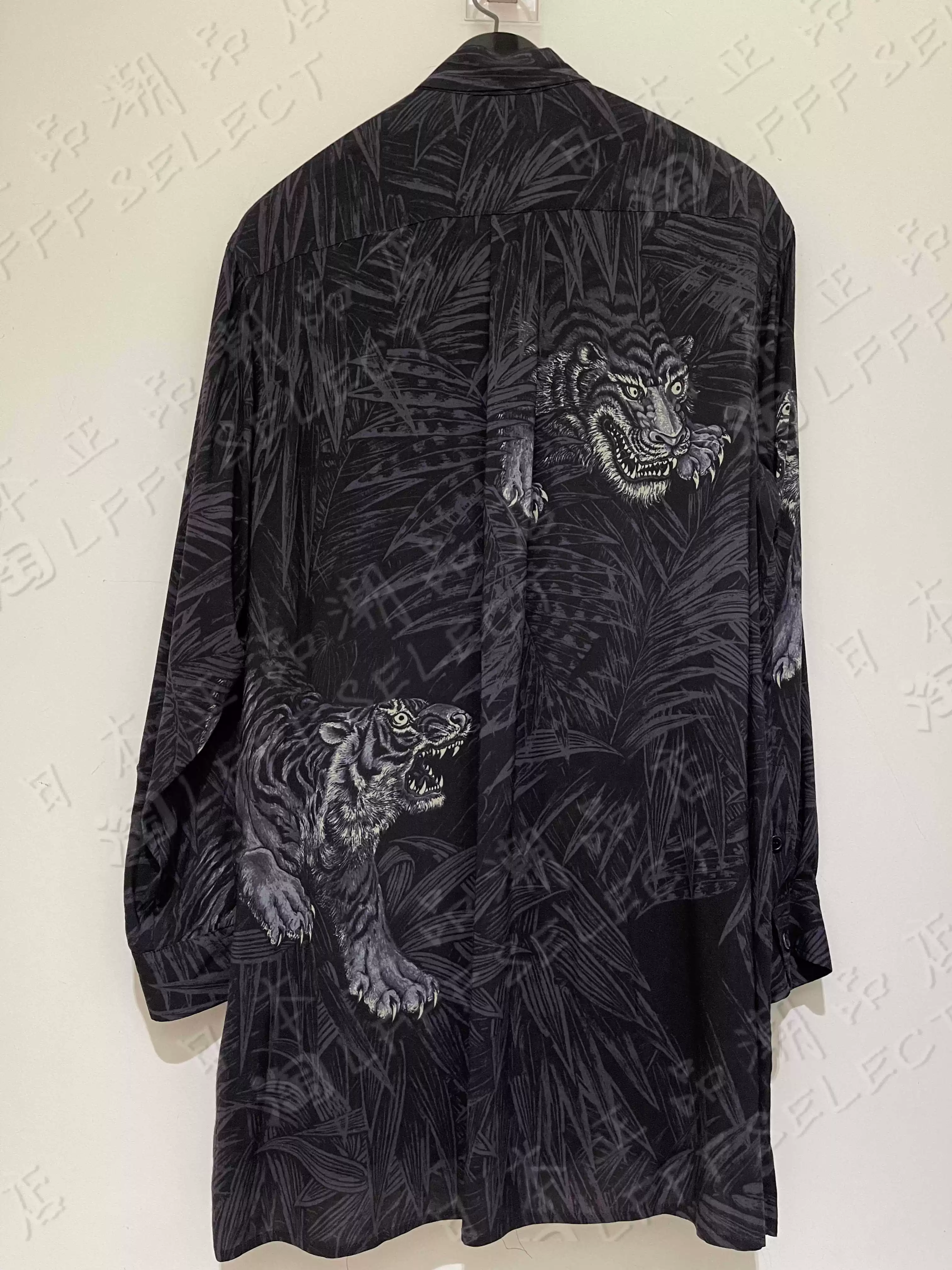 Японский закупщик Yohji Yamamoto 22AW рубашка с принтом тигр может мечтать старый дракон может мечтать