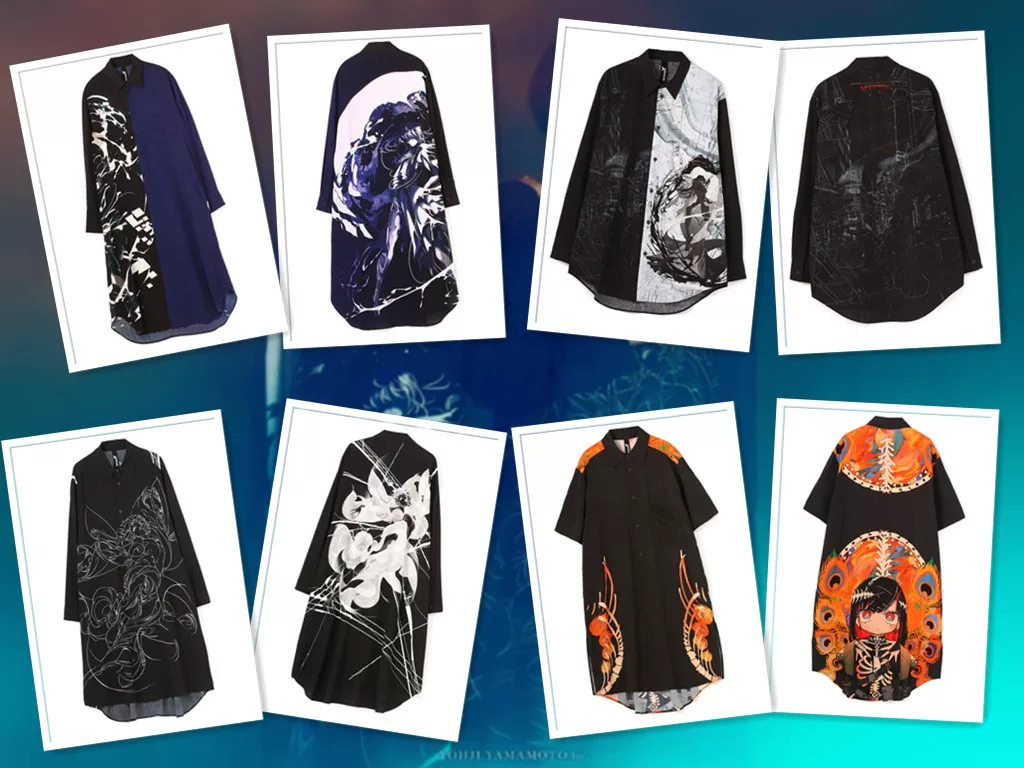 Японский закупочный агент Yamamoto Yoshi GroundY комикс Illustrators Co-branded Printed Patterns Shirts