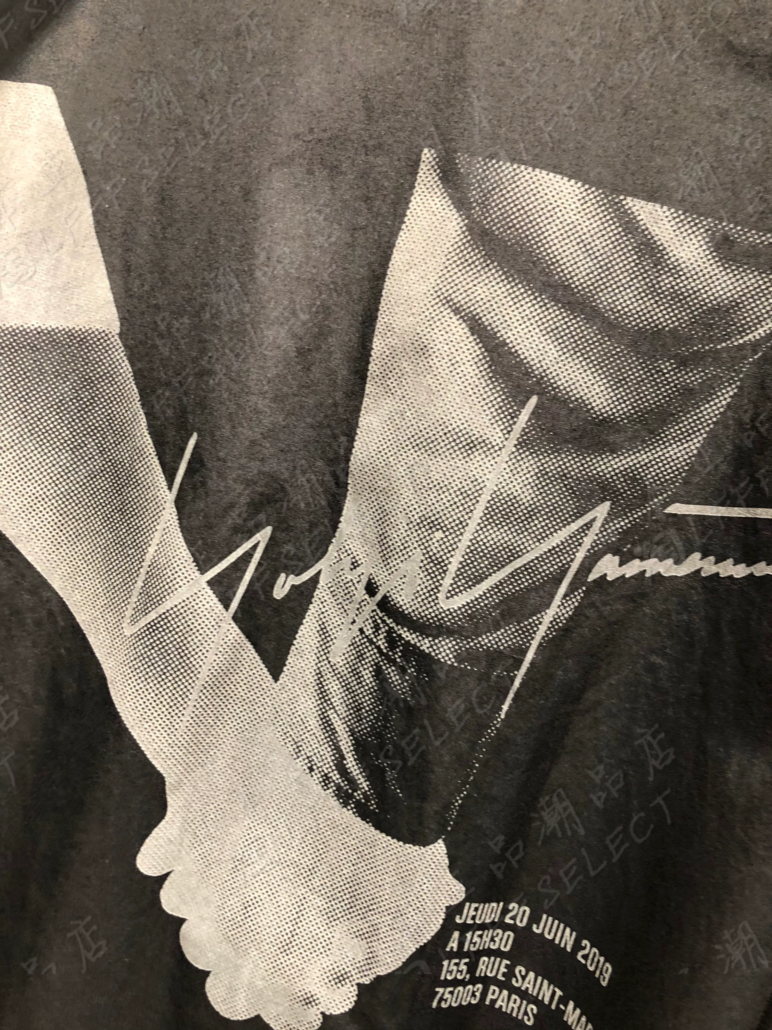 Японский закупочный агент Yohji Yamamoto HOMME 20SS хлопок задний принт узор рукопожатие рубашка