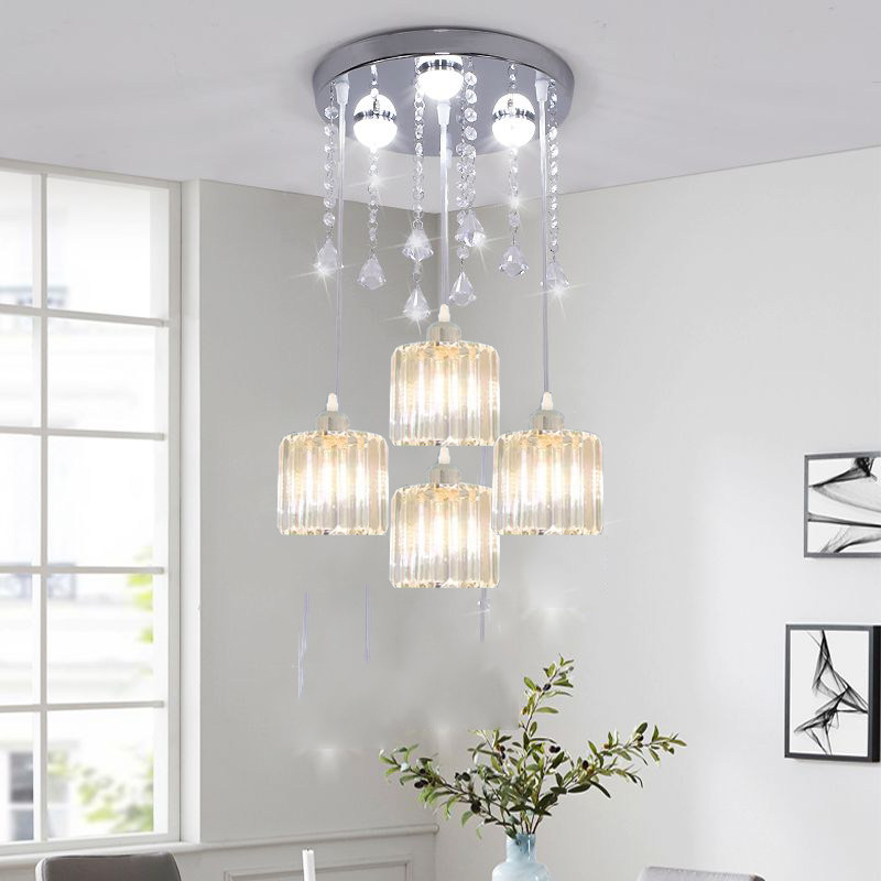 Люстра для столовой crystal light роскошная трехголовая 4-хголовая современная минималистская 2025 новая высококачественная лампа для спальни, столовой, обеденного стола