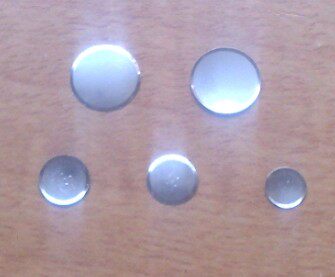 Diameter 4 5MM round footless pot piece metal spring sheet press force 180 grams 10,000 pieces 60 yuan