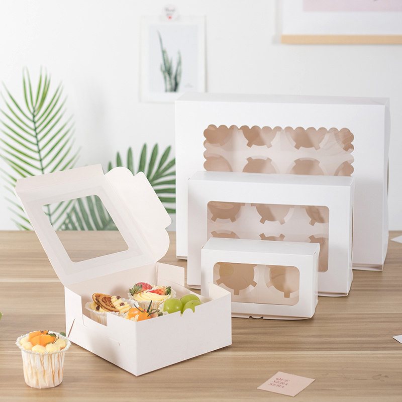 Cupcake packing box 2 4 6 12 grains mousse bran cup dessert muffin cup west pastry tart box