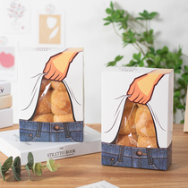 Net red abdominal muscle bread box Special meal kits Six pieces of abs Abs Toast Bags Disposable Cake Box boxes