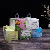 Hand-held nougat snowflake crisp box baking half-roll cake roll box candy box cupcake box