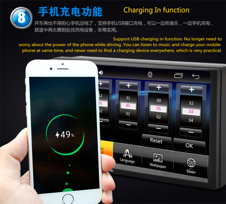 cục modem wifi Cảm ứng 7 inch màn hình lớn Xe HD Máy nghe nhạc MP5 Thẻ Bluetooth radio U đĩa MP3 / MP4 thế hệ CD - Trình phát TV thông minh máy chiếu mini xiaomi