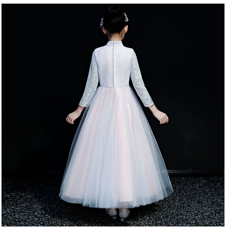 Mới Trung Quốc phong cách ăn mặc trẻ em công chúa váy guzheng trang phục cô gái nhỏ chủ váy váy dài đoạn thu đông thời trang bé gái