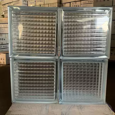 Hollow glass brick bedroom dressing room partition wall transparent square colored brick home background wall Crystal brick