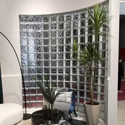 Glass brick transparent square crystal brick partition wall bathroom half wall dressing room hollow light transmission frosted color