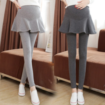 Pregnant women leggings spring and autumn trousers autumn and winter fashion fake two-piece wear trousers warm cotton trousers autumn wear