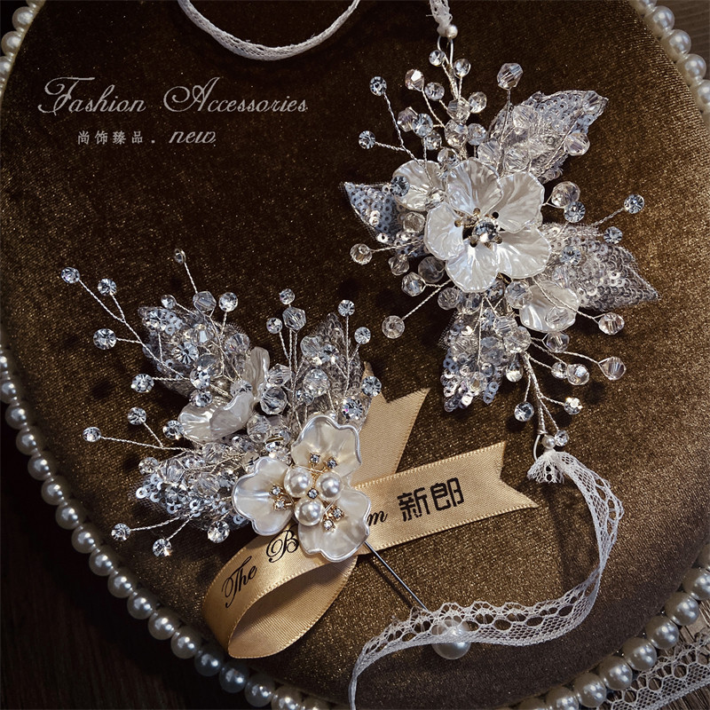 Minimalist Eurostyle Superior Sense Bride Wrist Floral Bridesmaid Ultra Fairy Flowers Groom Chest Flower Brooch Wedding Ceremony Accessories-Taobao