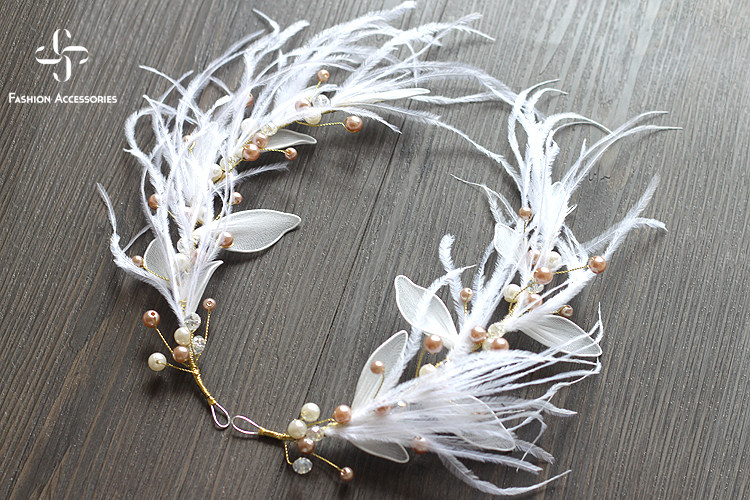 New Year's party activities dance dance performance feather headdress decoration children's fairy hair accessories Mori accessories super fairy