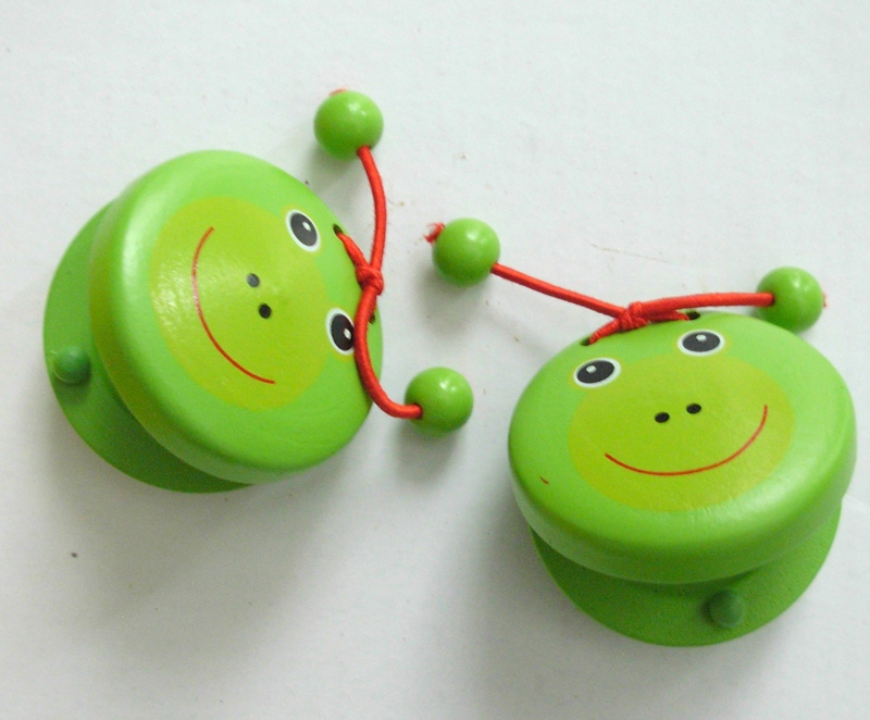 Orff nhạc cụ trẻ em bộ gõ gỗ phim hoạt hình castanets động vật tròn nhảy ban nhạc bé đồ chơi đồ chơi âm nhạc cho trẻ mầm non