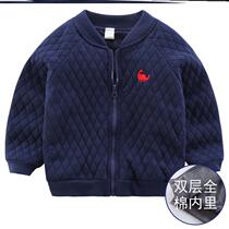 Boy clip cotton jacket Child plus cotton thickened cotton clothes autumn and winter clothing Childrens baby warm jacket foreign air