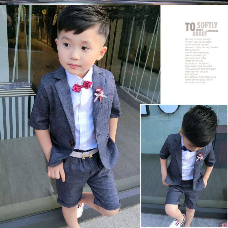 Wedding Boy Clothes Florist Wedding Boy Wedding Boy Gown Suit Summer Piano Show Short Sleeves Small Suit