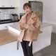 Áo nữ 2018 phiên bản mới của Hàn Quốc áo len ngắn học sinh nhỏ nam giản dị áo khoác mùa thu đông