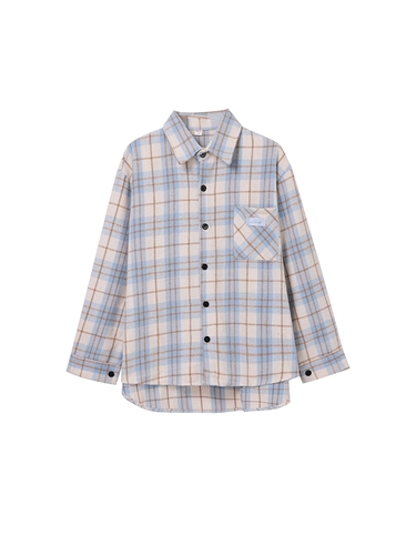 Синяя летняя сексуальная рубашка