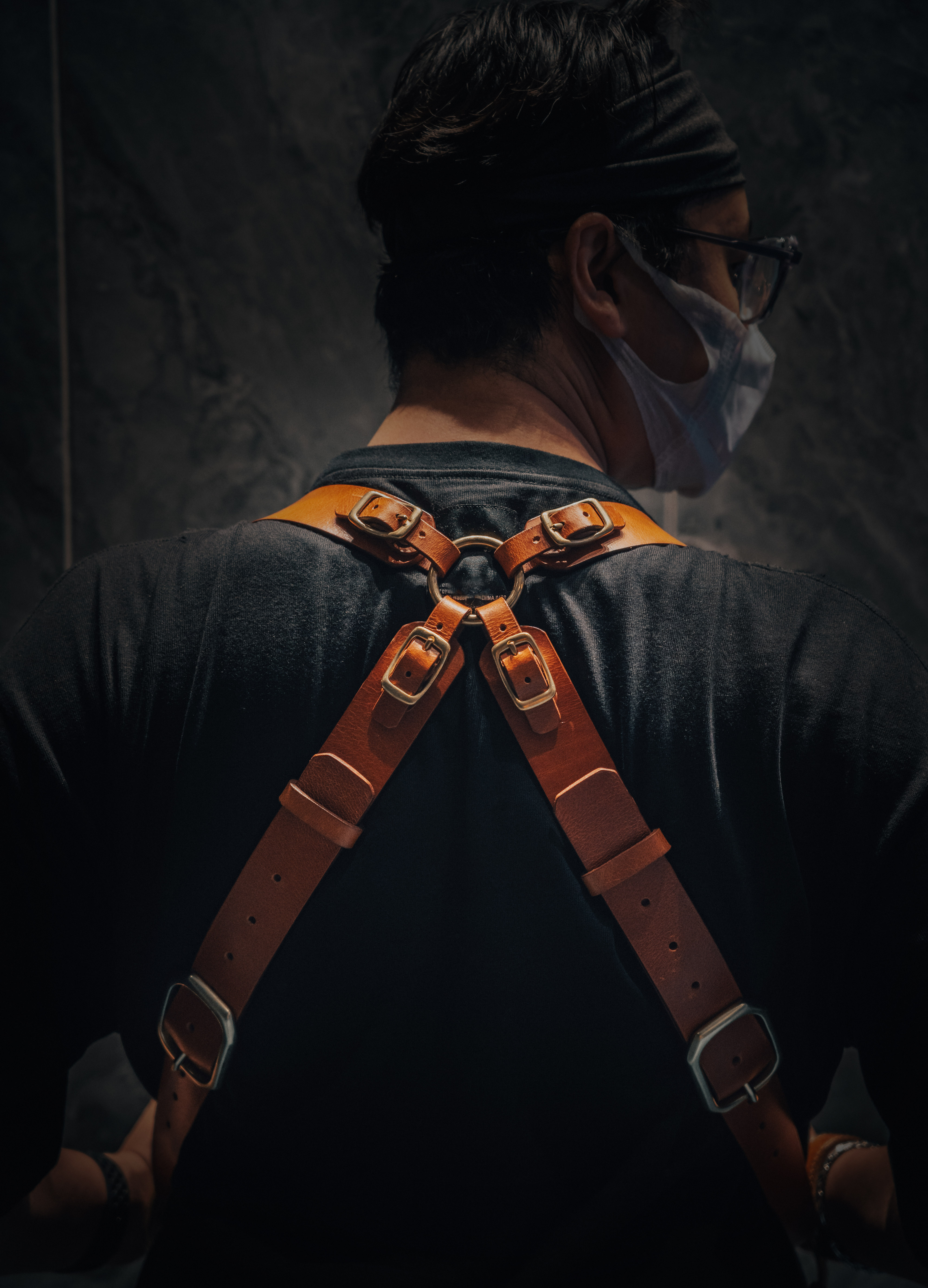 Lunar hand for MoonWorkShop pure handmade genuine leather micro single eye camera anti-camera double single machine flexible switching holding baby bag