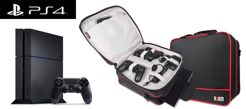BUBM SONY Túi lưu trữ PS4 Túi lưu trữ PS4 túi lưu trữ đặc biệt Túi đeo vai PS4 Scorpio dung lượng lớn - PS kết hợp sạc micro usb