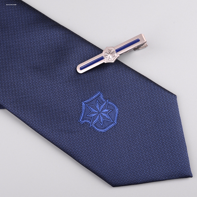 New Style Security Work Uniform Tie Zipper Tie Men's and Women's Security Guard Navy Blue Tie Clip