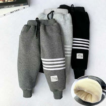 Baby Cotton Pants Plus Suede Thickened Outwear Children Sports Pants Boys Pants Winter One Overwinter Little Girl Pants