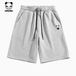 Hipanda hello panda trendy brand advanced basic cotton shorts men's 2024 summer new sports pants