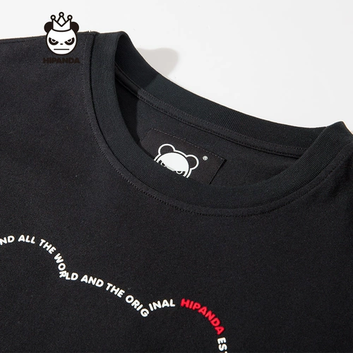 Hipanda Hello Panda Design Tide Men's Alphabet Bringing Panda Falling Plough