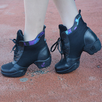 Beral 2020 spring autumn dance shoes new womens real leather square dance shoes water soldier womens soft bottom modern dance shoes