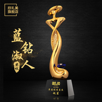 Goddess Trophy New Crystal Trophy Custom Resin Trophy Dancing Competition Remembrance of the Cup Making lettering